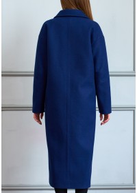 ПАЛЬТО "FRESHLOVE" СИНЕЕ С ВОРОТНИКОМ ИЗ ПЕСЦА-foto2