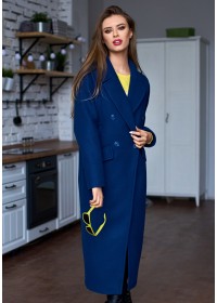 ПАЛЬТО "FRESHLOVE" СИНЕЕ С ВОРОТНИКОМ ИЗ ПЕСЦА-foto4