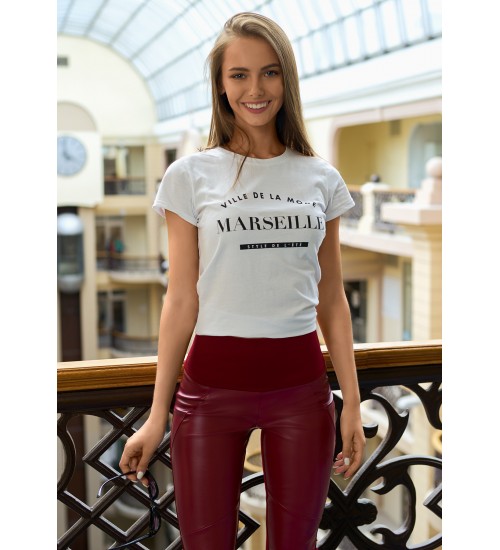 Легинсы Бордовые комбинированные "SKINSTILE"-foto2