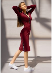 Платье  "NICESTYLE" бордовое-foto3